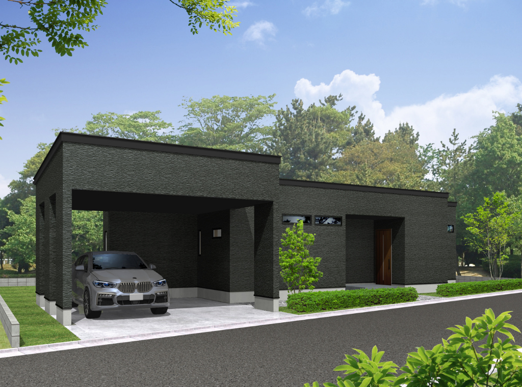 クオレ・ホームで建築した平屋の外観