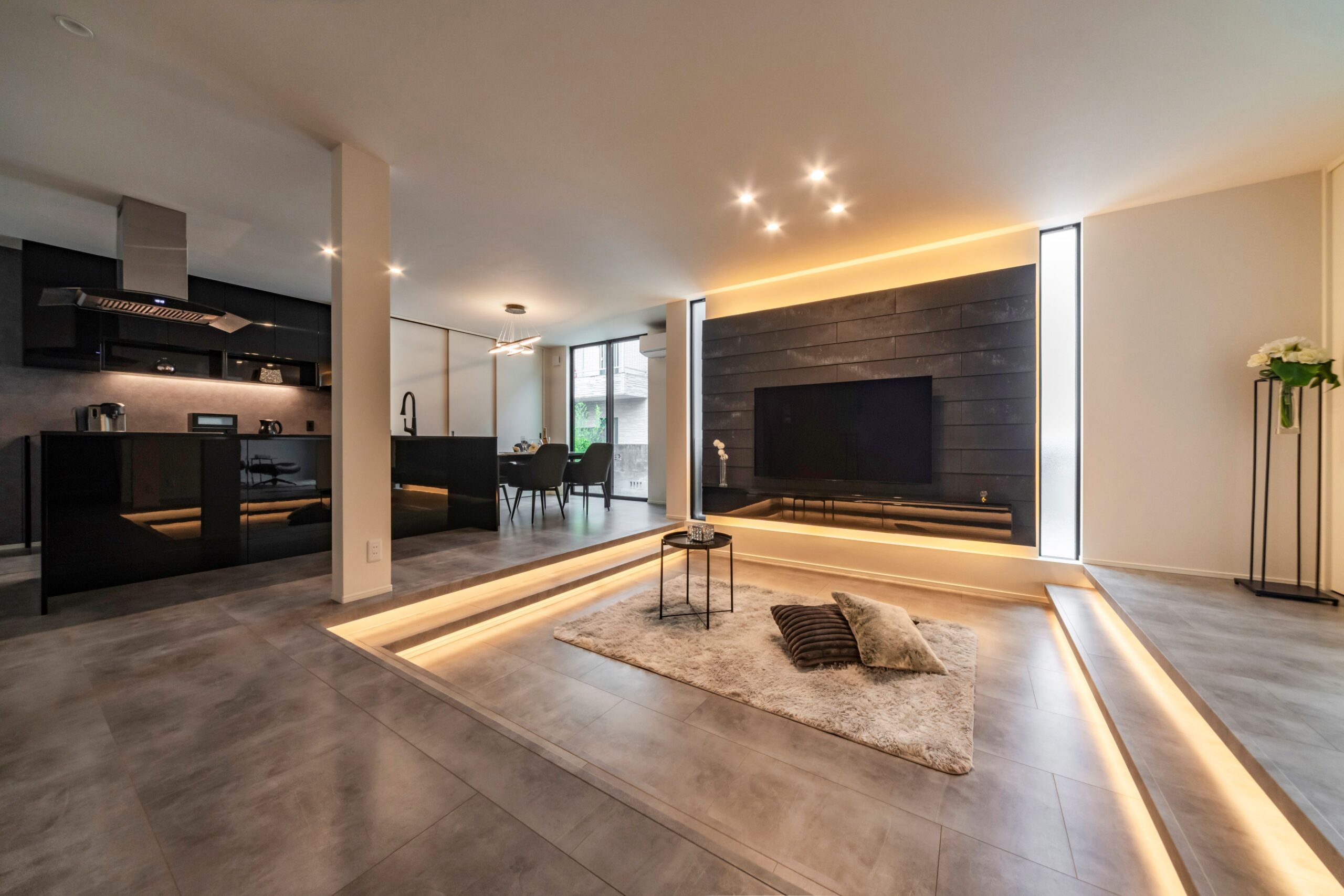 クオレ・ホームが手掛けたホテルライク住宅のLDK