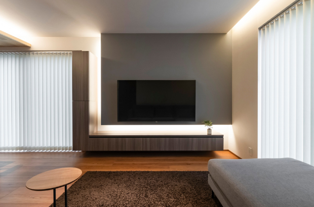 クオレ・ホームが手掛けたモダンな造作テレビボード