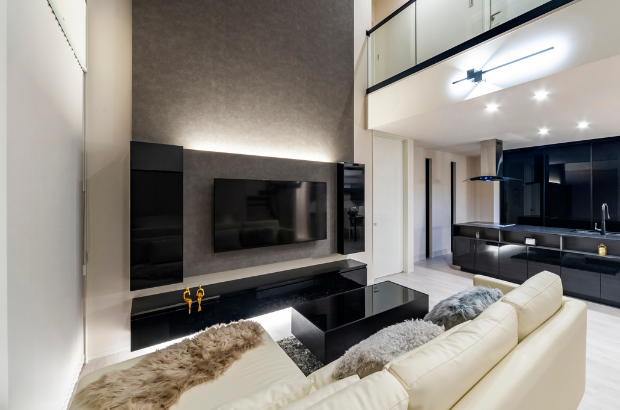 クオレ・ホームが手掛けたホテルライクな造作テレビボード