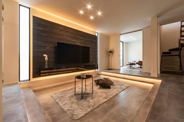 クオレ・ホームが手掛けたホテルライクな造作テレビボード