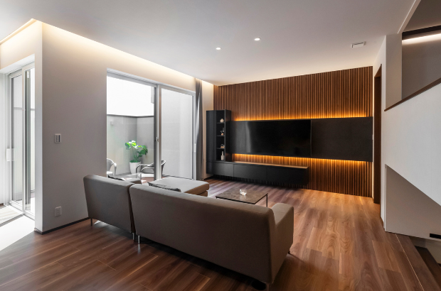 クオレ・ホームが手掛けた和モダンな造作テレビボード